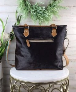 Myra Dark Cowhide Turquoise & Feathers Handbag Handbags & Wallets