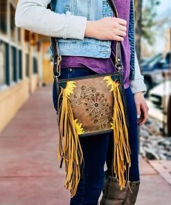 Bbags Catalina Tooled Fringe Crossbody Handbag Handbags & Wallets