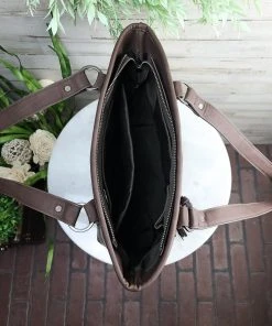 Montana West Concealed Carry Cowhide Coffee Sophia Handbag & Wallet Handbags & Wallets