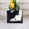 Myra Black Cowhide Coin Pouch