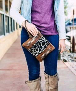 Bbags Giraffe Leather Wristlet Pouch >> MEGA SALE <<