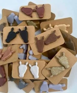 K Clay Horse Post Earrings [2 For $20]