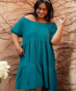 Ave Shops Teal Tiers Dress - Medium | MEGA SALE | Stylish & Comfortable -The Cinchy Cowgirl Store 28TealTiersDress 84769098 9e3f 4886 9fc6 c8b66bbdf69a 1080x