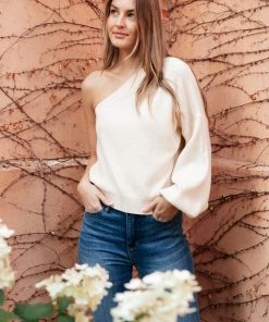 Ave Shops Women's Long Sleeve Cross Your Heart Top - Stylish & Comfortable Blouse 34 Ave Shops Long Sleeve Tops Cross Your Heart Top