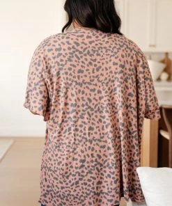 Ave Shops Forever Lovin' Kimono In Rust Cardigans, Sweaters, Outerwear