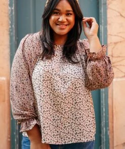 Ave Shops Long Sleeve Tops Laura Floral Top