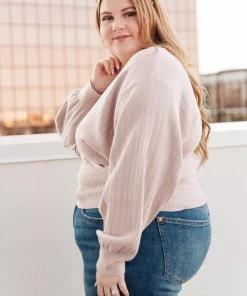 Ave Shops Long Sleeve Tops Show Stopper Sweater In Bone