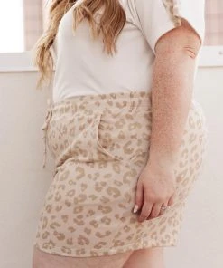 Ave Shops Lounge & Active Wear Wild Spots Shorts In Taupe