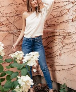 Ave Shops Women's Long Sleeve Cross Your Heart Top - Stylish & Comfortable Blouse 28 Ave Shops Long Sleeve Tops Cross Your Heart Top