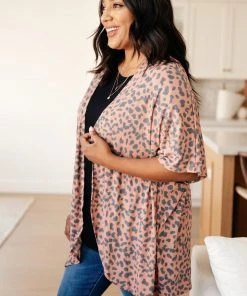 Ave Shops Forever Lovin' Kimono In Rust Cardigans, Sweaters, Outerwear