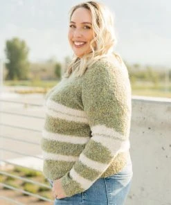 Ave Shops Seeing Green Sweater Cardigans, Sweaters, Outerwear