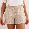 Ave Shops Lounge & Active Wear Wild Spots Shorts In Taupe