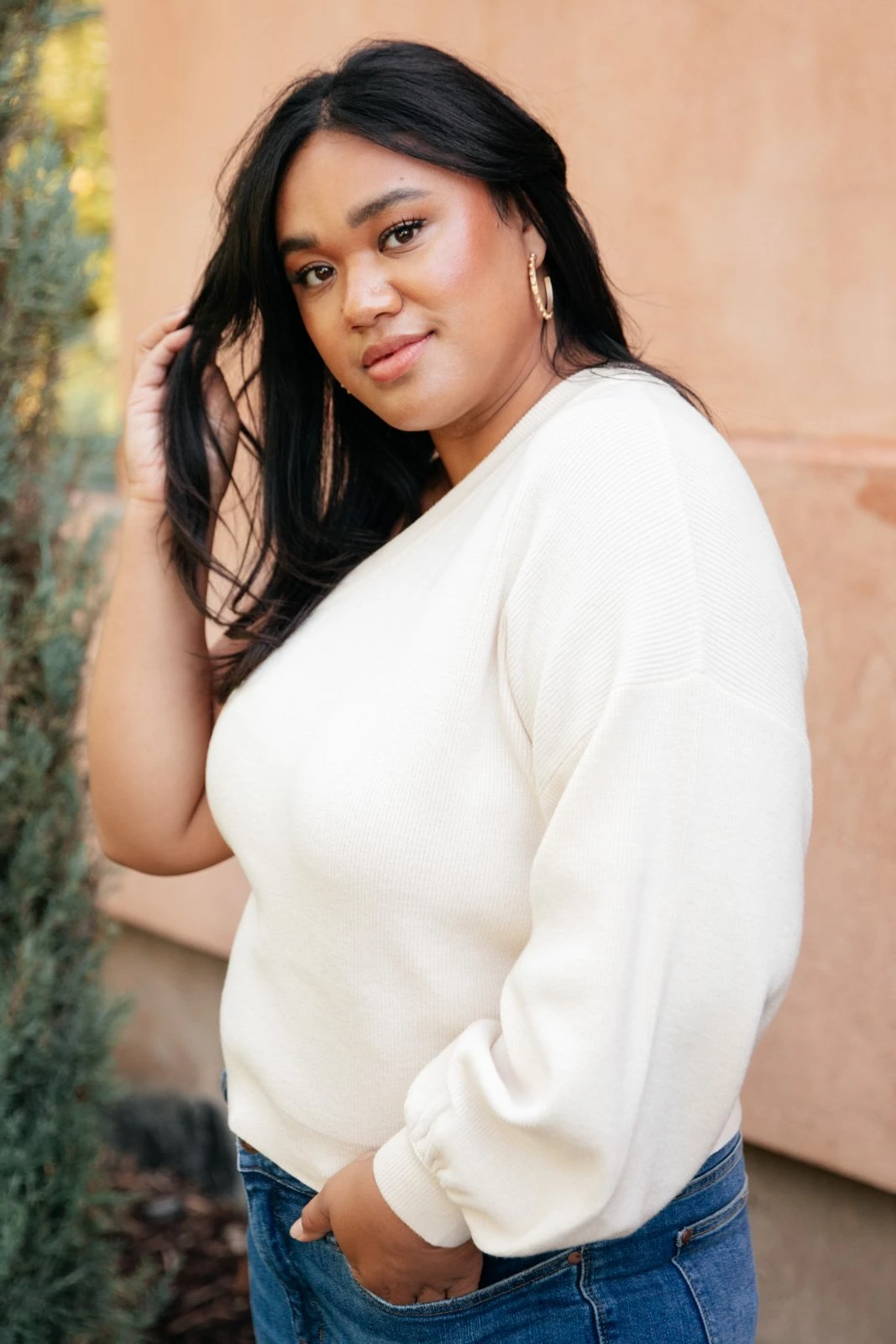 Ave Shops Women's Long Sleeve Cross Your Heart Top - Stylish & Comfortable Blouse 7 Ave Shops Long Sleeve Tops Cross Your Heart Top