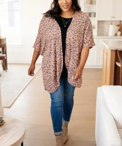 Ave Shops Forever Lovin' Kimono In Rust Cardigans, Sweaters, Outerwear