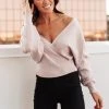Ave Shops Long Sleeve Show Stopper Sweater in Bone - Cozy Cardigan for Women 1 Ave Shops Long Sleeve Tops Show Stopper Sweater In Bone