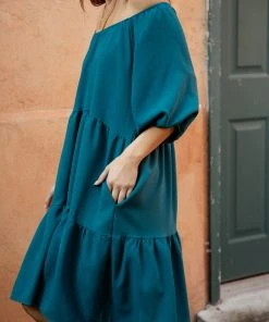 Ave Shops Teal Tiers Dress
