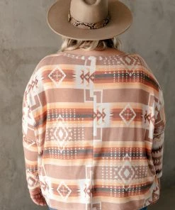 Ave Shops Women's Wandering Dunes Long Sleeve Top | Stylish & Comfortable Blouse 24 Ave Shops Clothing Wandering Dunes Top