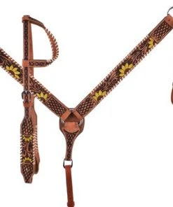Shiloh One Ear Sunflower Headstall Set Horse & Dog