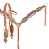 Shiloh White & Pink Cactus Headstall Set