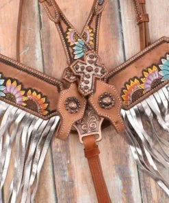 Shiloh Multi Color Sunflower Headstall Set