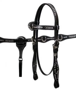 Shiloh Horseshoe Rhinestone Headstall Set Horse & Dog