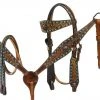 Shiloh Horse & Dog Teal Buck Stitch Headstall Set