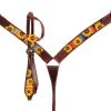 Shiloh Horse & Dog Serape & Sunflowers Headstall Set - Premium Quality for Equestrian & Canine Comfort 2 Shiloh Horse & Dog Serape & Sunflowers Headstall Set