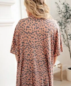 Ave Shops Forever Lovin' Kimono In Rust Cardigans, Sweaters, Outerwear