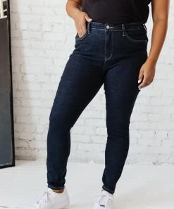 Ave Shops Everyday Tummy Control Skinnies - Dark Wash High-Waisted Jeans for Women 35 Ave Shops Everyday Tummy Control Skinnies In Dark Wash