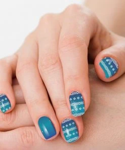 DR Blue Abilene Aztec Nail Strips