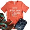The Cinchy Cowgirl Coral Just Chasin' Cows Short Sleeve Graphic Tee Clothing