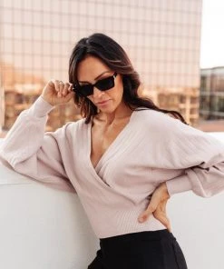 Ave Shops Long Sleeve Tops Show Stopper Sweater In Bone