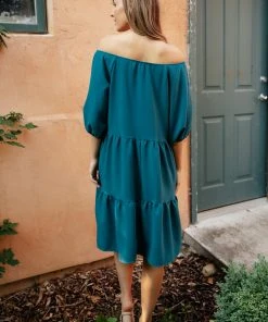 Ave Shops Teal Tiers Dress