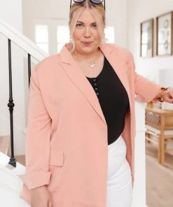 Ave Shops Abby Blazer In Peach