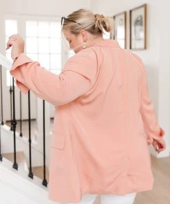 Ave Shops Abby Blazer In Peach