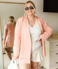 Ave Shops Abby Blazer In Peach