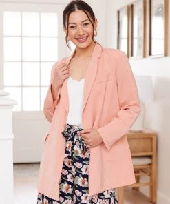 Ave Shops Abby Blazer In Peach