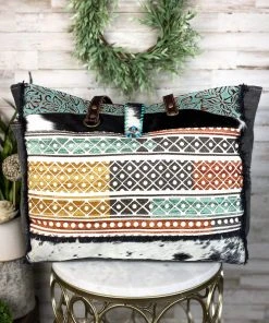 Myra Abstract Patina & Cowhide Weekender Handbag Handbags & Wallets