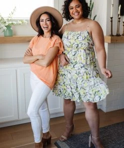 Ave Shops Swiss Dot Ruffle Sleeve Top - Stylish Short Sleeve Blouse for Women 47 Ave Shops Swiss Dot Ruffle Sleeve Top Clothing