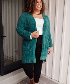 Ave Shops Clothing Admire Me Cardi In Hunter Green