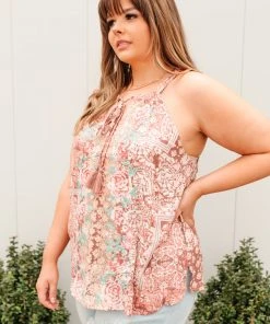 Ave Shops Women's Afternoon Aura Tank Top - Lightweight Short Sleeve Blouse 21 Ave Shops Clothing Afternoon Aura Tank