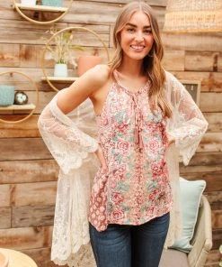 Ave Shops Women's Afternoon Aura Tank Top - Lightweight Short Sleeve Blouse 24 Ave Shops Clothing Afternoon Aura Tank