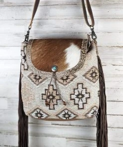Myra Ainsley Aztec Fringe Crossbody Handbag