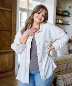 Ave Shops All A Dream Shacket In Ivory