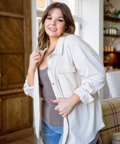 Ave Shops All A Dream Shacket In Ivory