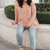 Ave Shops All About Flowers Ginger Top | Long Sleeve Blouse for Women 2 Ave Shops All About Flowers Top In Ginger Clothing
