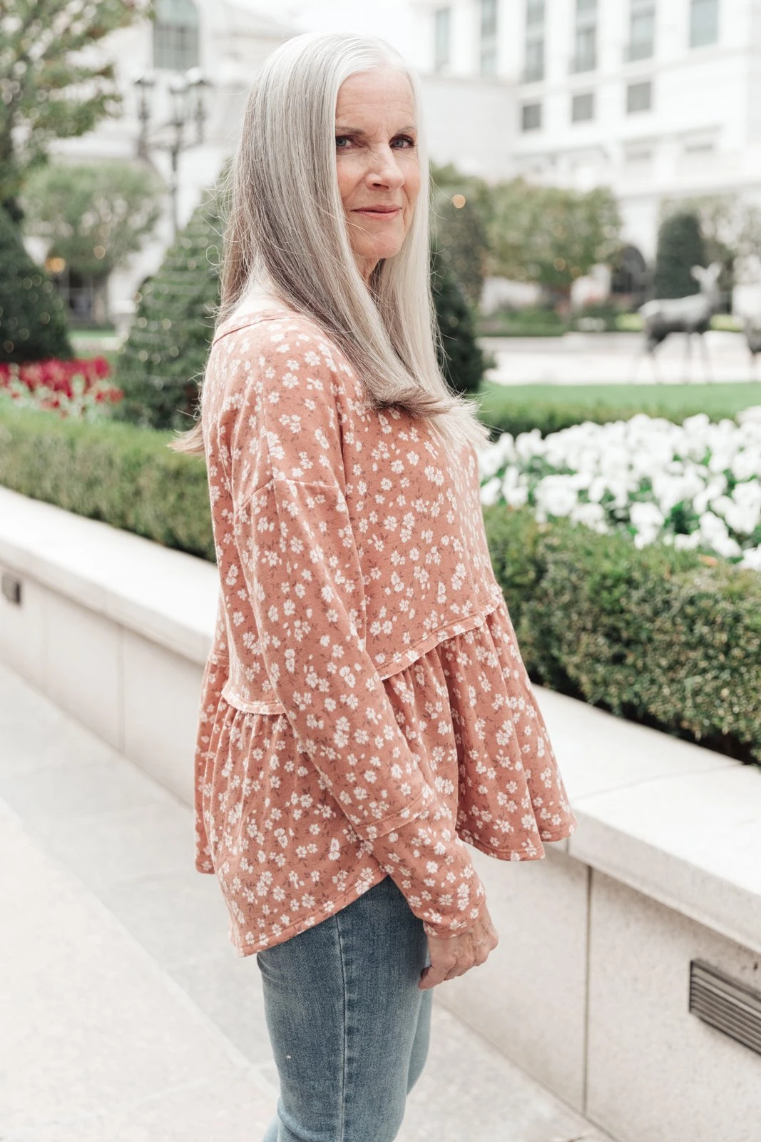 Ave Shops All About Flowers Ginger Top | Long Sleeve Blouse for Women 7 Ave Shops All About Flowers Top In Ginger Clothing