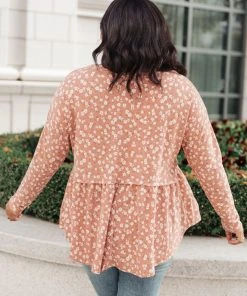 Ave Shops All About Flowers Ginger Top | Long Sleeve Blouse for Women 23 Ave Shops All About Flowers Top In Ginger Clothing