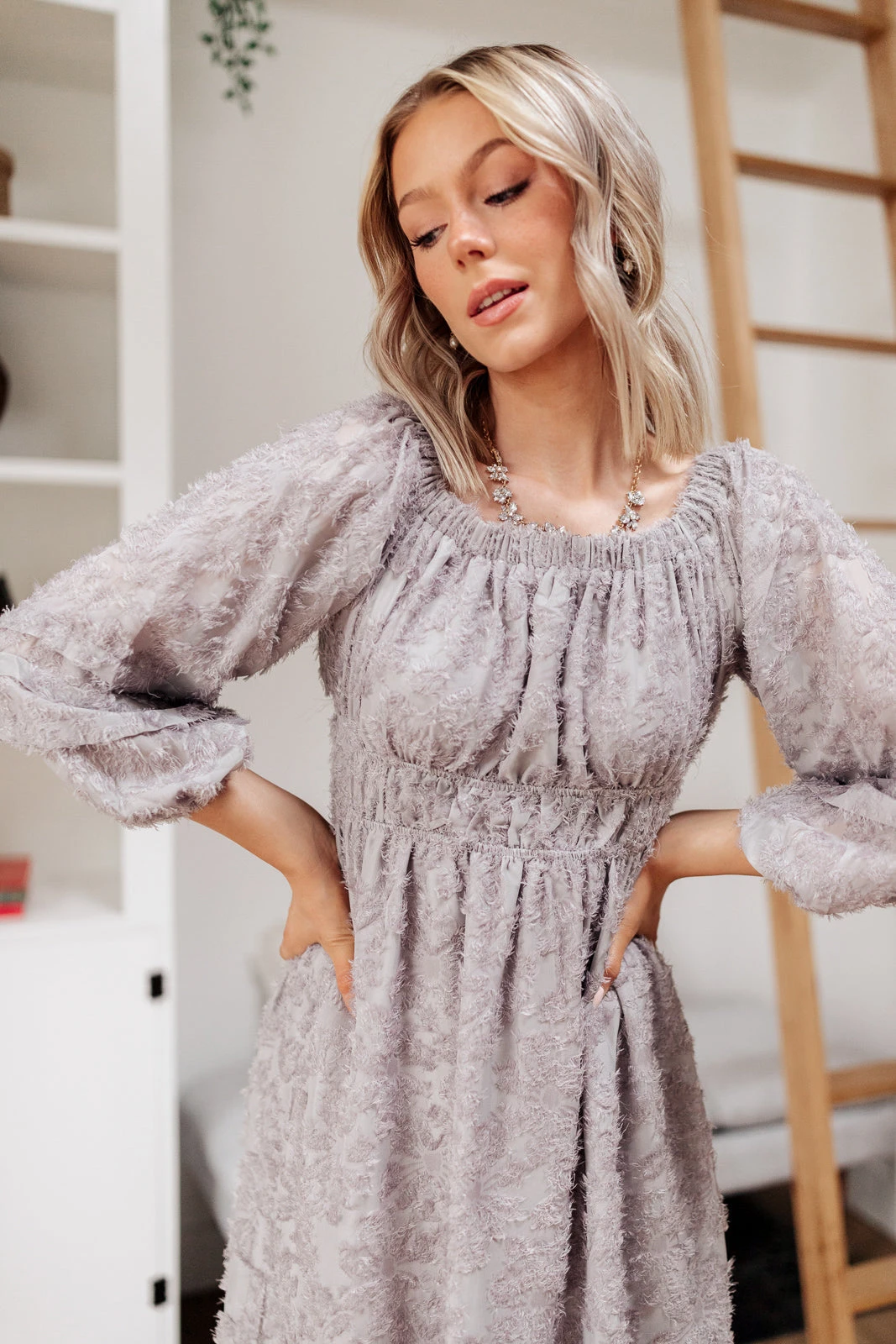 Ave Shops Opal Gray All Is Well Dress - Stylish Dresses, Rompers & Jumpsuits Collection 12 Ave Shops Dresses, Rompers, Jumpsuits All Is Well Dress In Opal Gray