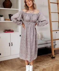 Ave Shops Opal Gray All Is Well Dress - Stylish Dresses, Rompers & Jumpsuits Collection 45 Ave Shops Dresses, Rompers, Jumpsuits All Is Well Dress In Opal Gray